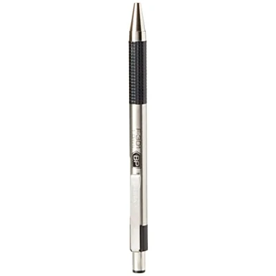 Afbeelding van Zebra F 301 Delux intrekbare balpen roestvrij staal medium zwart Ref 21971