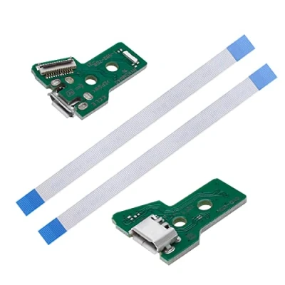Afbeelding van Create idea 2x Interface Board JDS 055 en 12 pins lintkabel compatibel met PS4 Pro Slim Draadloze Controller Vervanging Oplaadpoort Assemb