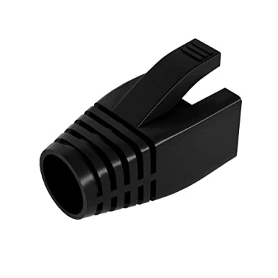 Afbeelding van 50 Stks Cat6 Cat6A Cat7 Strain Relief Boot, RJ45 Plug Connector Cover Modulaire Netwerk Cap Kabel Laarzen, Zwart