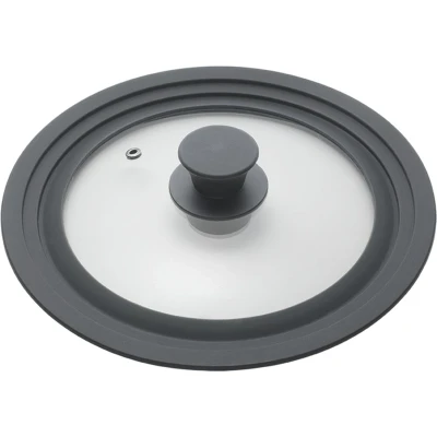 Afbeelding van Metaltex Pannendeksel 16 20 cm Glas/Silicone/Zwart