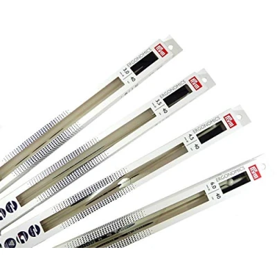Afbeelding van Prym Single Point ergonomico Maglieria Aghi/, Punte in Materiale Sintetico con Gancio, Multicolore, 5 mm, Lunghezza 35 cm, Coppia