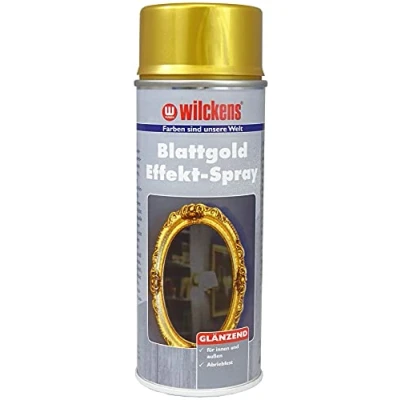 Afbeelding van Wilckens Effect bladgoud bladzilver goud zilver spray 400ml spuitbus lak (bladgoud)