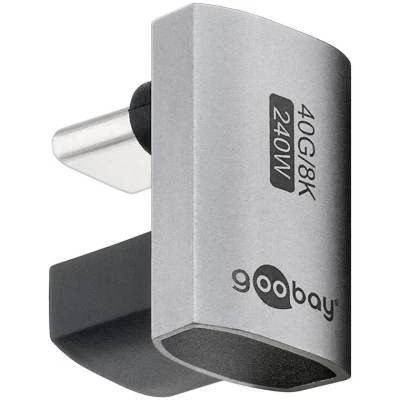 Afbeelding van goobay USB C adapter 240 W 40 Gbit verlenging 180 U vorm USB4 (mannelijk naar bus) / 4.0 Adpter 8K @60 Hz, achterwaarts compatibel 3.1, 2.0/74445