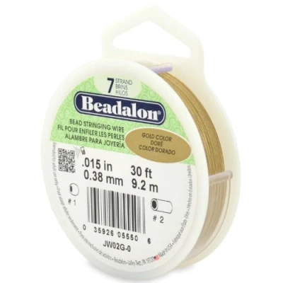 Afbeelding van Stringing Wire 7 Strand .015&quot;X30&#039; Gold