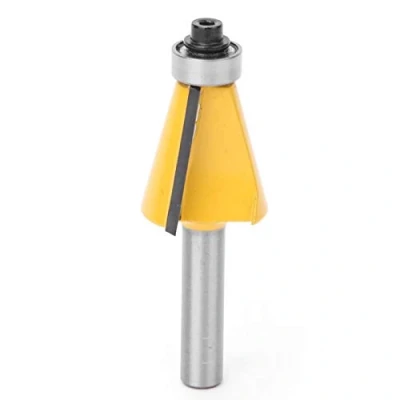 Afbeelding van 8mm Schacht Afschuining Bevel Rand Router Bit met Lager Houtbewerking Frees Groovende Bits(22.5)