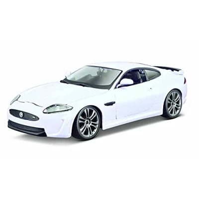 Afbeelding van Bburago Jaguar XKR S: modelauto op schaal 1:24, deuren en motorkap te openen, bestuurbaar, 19 cm, wit (18 21063W)