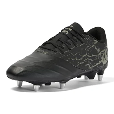 Afbeelding van Canterbury van Nieuw Zeeland Unisex Phoenix Genesis Team Soft Ground Rugby Laarzen, Zwart/Gravity Grey, 3.5 UK