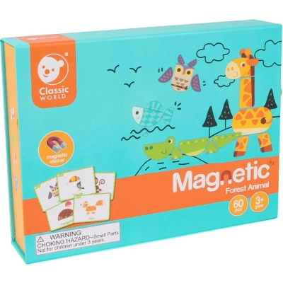 Afbeelding van Classic World Magneetspel Bosdieren, 60dlg.
