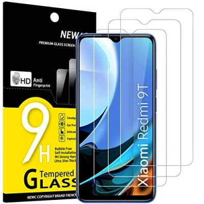 Afbeelding van NEW&#039;C 3 Stuks, Screen Protector voor Xiaomi Redmi 9T, Poco M3, Gehard Glass Schermbeschermer Film 0.33 mm ultra transparant, resistent
