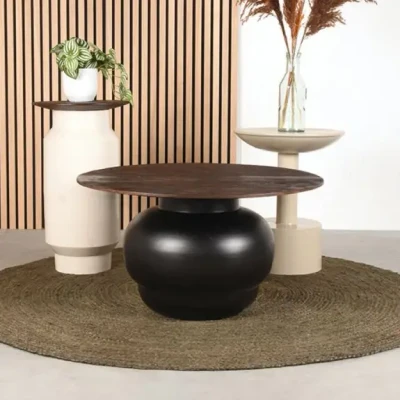 Afbeelding van LABEL51 Salontafel Dim Zwart Hout Majorr