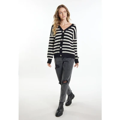 Afbeelding van Dreimaster Altiplano Vest, Dames, Maat: M/L, Schwarz wollweiss