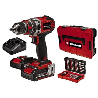 Afbeelding van Einhell Professional accu Klopboor /Schroefmachine TP CD 18/50 Li i BL +39 Power X Change (18 V, 50 Nm, slagfrequentie 28.800 min 1, incl. 2x 2,0 Ah accu&#039;s, lader, koffer, 39 dlg. bitset)