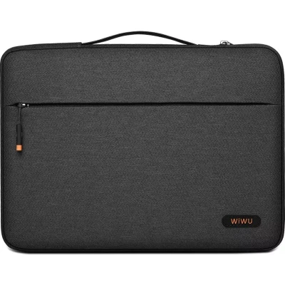 Afbeelding van WIWU Laptophoes 13 inch Laptoptas Laptop Sleeve met voorvak Zwart