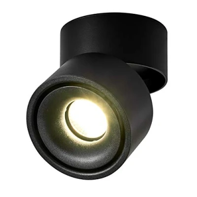 Afbeelding van Dr.lazy 10W LED Spotjes Plafondverlichting zwenkbaar lampen, spots plafondlamp metaal draaibaar voor slaapkamers, keukens (zwart/Neutraal)