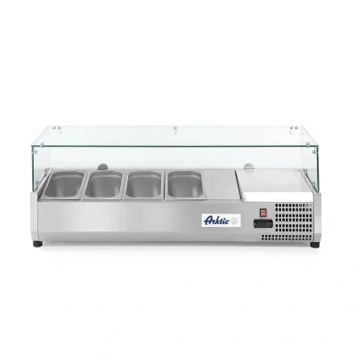 Afbeelding van Hendi Opzetkoelvitrine GN 1/3, RVS, 39,5(b)x120,5(d)x43(h)cm, 4x 232965