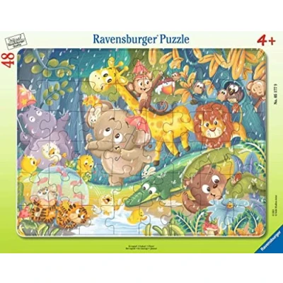 Afbeelding van Ravensburger Kinderpuzzle 05177 Es regnet! Rahmenpuzzle für Kinder ab 4 Jahren, mit 48 Teilen