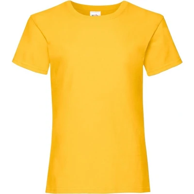 Afbeelding van Fruit Of The Loom Meisjes Kinderen Valewewight T shirt met korte mouwen (Zonnebloem)
