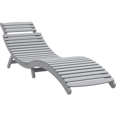 Afbeelding van Ligbed 184x55x64 cm massief acaciahout grijs