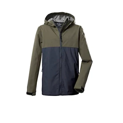 Afbeelding van killtec Boy&#039;s Softshell jack/outdoorjack met capuchon KOS 219 BYS SFTSHLL JCKT, dark olive, 176, 39118 000