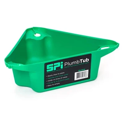 Afbeelding van Plumb Tub SPI Radiator Draining Tub: probleemloze radiatorafvoer. Veelzijdig, compatibel met een breed scala aan radiatoren 1,4L capaciteit Green