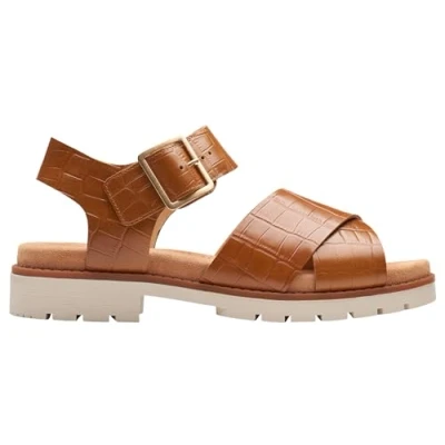 Afbeelding van Clarks Dames Orinoco Cross Sandaal, Tan Interest, 7.5 UK, Bruine interesse, 41.5 EU
