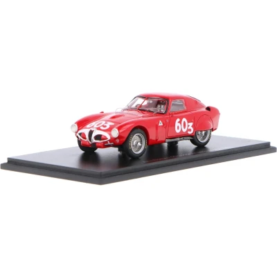 Afbeelding van De 1:43 Diecast Modelauto van Alfa Romeo 6C #603 Mille Miglia 1953. rijders waren K. Kling en H. Klenk. fabrikant het schaalmodel is Spark. Dit model alleen online verkrijgbaar