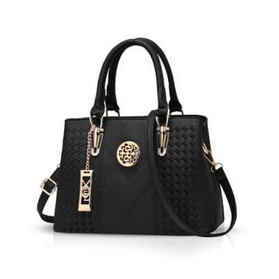 Afbeelding van NICOLE &amp; DORIS Handtassen voor dames, modieuze handtassen, elegante schoudertassen vrouwen, klassieke shopper, crossbody tas, Zwart, L, Cross Body Tassen