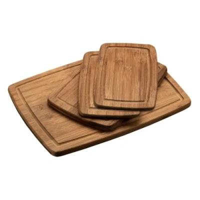 Afbeelding van KESPER for kitchen &amp; home Snijplank Plank van FSC gecertificeerd bamboe (set, 4 stuks)