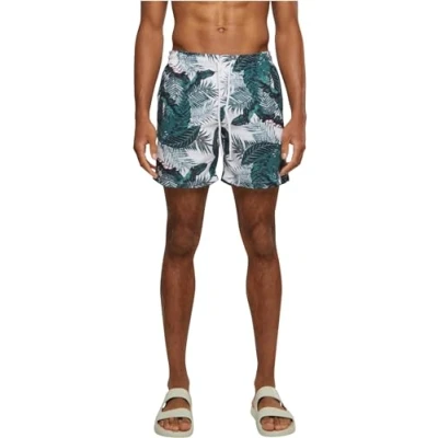 Afbeelding van Urban Classics Pattern Zwemshorts, Heren, Maat: Large, Green