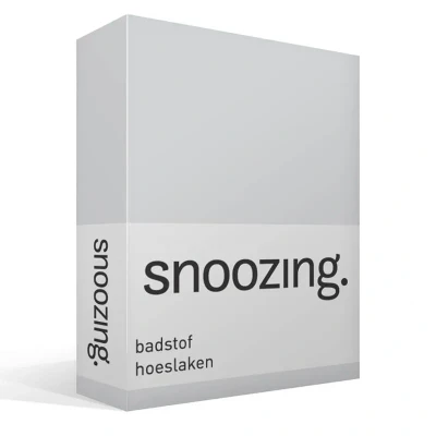 Afbeelding van Snoozing Badstof Hoeslaken Tweepersoons 120/130/140x200 cm Grijs