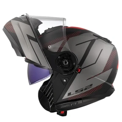 Afbeelding van LS2 FF908 Strobe II Code Helm, zwart grijs, afmeting 3XL voor man