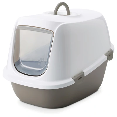 Afbeelding van Savic Kattenbak Leo Warmgrijs / Wit 64X46X45 CM