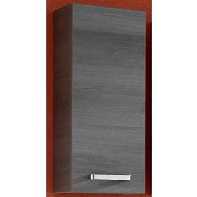 Afbeelding van Pelipal Badkamerhangkast Quickset 352, in grafiet structuur dwars, 30 cm breed, badkamerwandkast met 1 deur en 2 legplanken