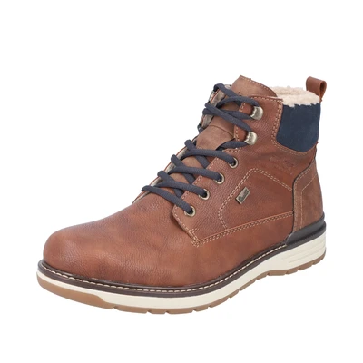 Afbeelding van Rieker 13742 Veterlaarzen voor heren, enkellaarsjes, bruin, 40 EU