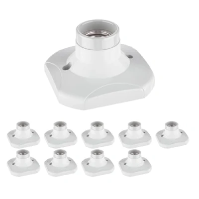 Afbeelding van ledscom.de 10 stuks plafondlamp/fitting ELEKTRA, kunststof, porselein, wit, 1x E27 max. 60W