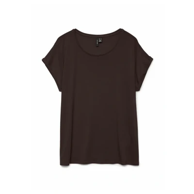 Afbeelding van Vero Moda Vmava Plain SS GA JRS NOOS Tshirt basic, Dames, Maat: XL, Chocolate torte