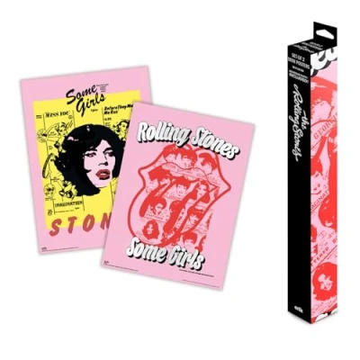 Afbeelding van Grupo Erik Poster The Rolling Stones Set van 2 mini posters 38 x 52 cm Kunstposter opgerold in een beschermende doos Geschenken