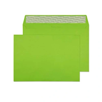 Afbeelding van Blake Creative Colour C4 229 x 324 mm 120 gsm Peel &amp; Seal Pocket Enveloppen (63407P) Lime Groen Pack van 10