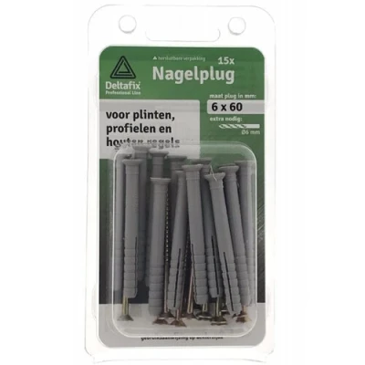 Afbeelding van Deltafix Nagelpluggen 6x60mm 15 stuks