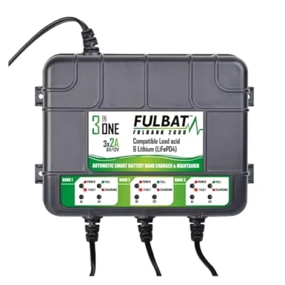 Afbeelding van Fulbat Acculader / druppellader Fulbank 2000 (6V 12V) 3 uitgangen