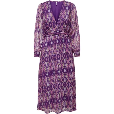Afbeelding van ONLY ONLVIVA LIFE L/S MIDI DRESS PTM Dames Jurk Maat XS
