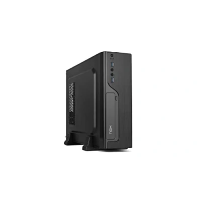 Afbeelding van NOX Mini Tower LITE070 NXLITE070 met 500W voeding, USB 3.0, 80 mm ventilator, Micro ATX; ITX, geborsteld voorpaneel, zwart