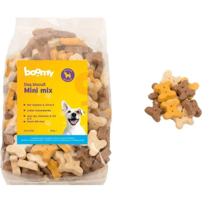 Afbeelding van Boomy Hondensnacks Hondensnoepjes mini mix 2x550g