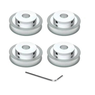 Afbeelding van Super Print GT2 Pulley Katrol 80 Teeth tanden 8mm bore 6mm Width Timing Belt Aluminum 80T Wheel for 3D Printer,CNC (4pcs)