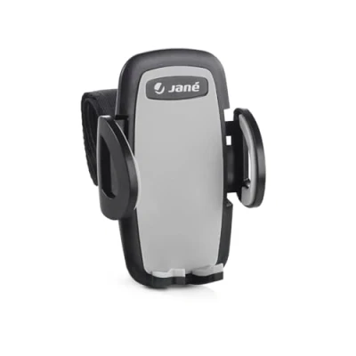 Afbeelding van Jané Smartphonehouder voor kinderwagens, wandelwagens, met bevestiging aan de duwstang, universeel, zwart