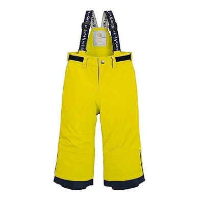 Afbeelding van first instinct by killtec kinderen Skibroek/modderbroek/functionele broek met banden en sneeuwvanger FISW 48 MNS SKI PNTS, lime, 98, 39989 000