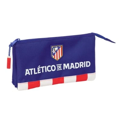 Afbeelding van Pennenetui met 3 vakken Atlético Madrid Blauw Wit Rood 22 x 12 cm