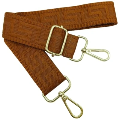 Afbeelding van Verstelbare kleurrijke schouderriem voor damestassen, roodbruin, 80 130 cm, tasriem met gouden karabijnhaak, duurzaam, crossbody tas, gitaar, moderne tassen, accessoires, 3,8 1302