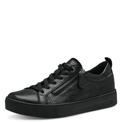 Afbeelding van Tamaris Comfort Sneakers laag, Dames, Maat: 37, Black uni nap Leer/ synthetisch