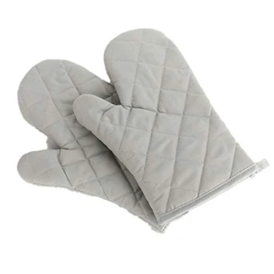 Afbeelding van Voarge ovenhandschoenen, hittebestendige verdikte pannenlappen, bakhandschoenen, 1 paar (grijs)